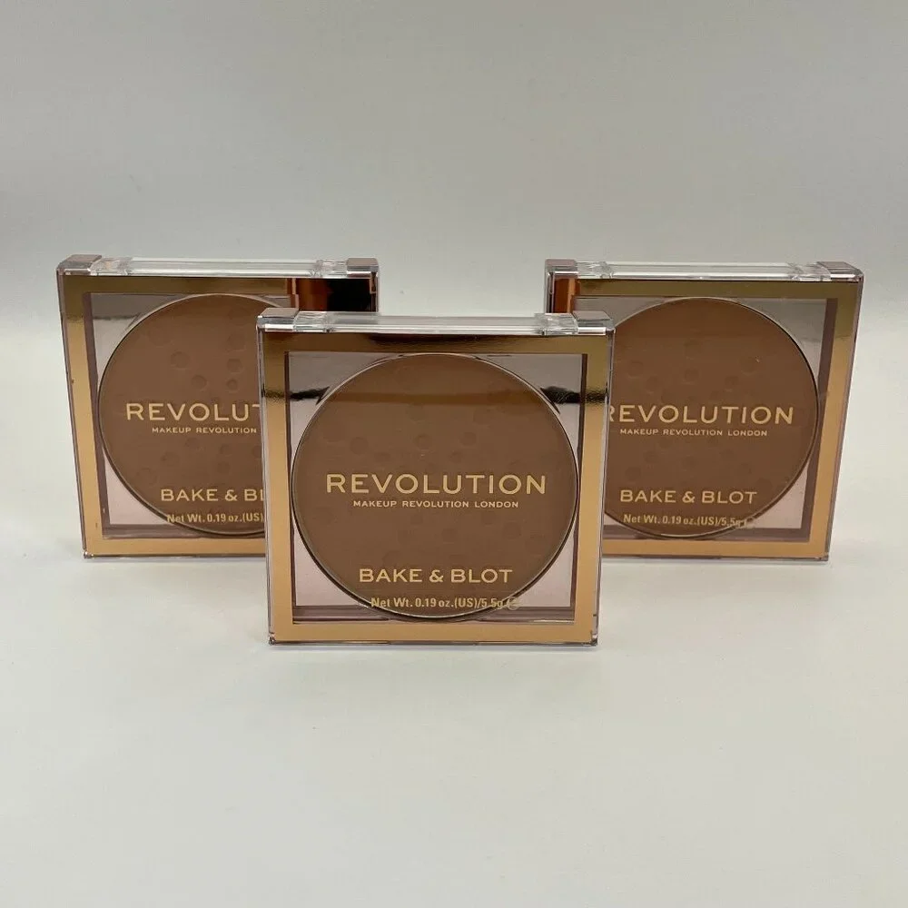 Makeup Revolution Bake & Blot Baking And Setting Powder Peach Pack Of 3